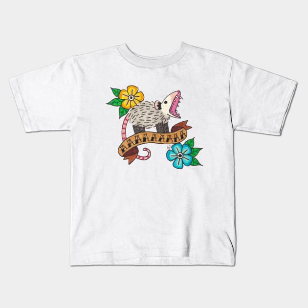 Tattoo Poss Kids T-Shirt by Possum Mood